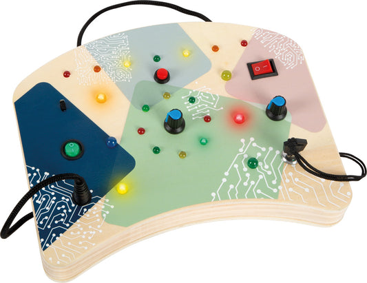 Wooden Electronic Learning Board – Interactive Light & Switch Toy