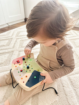 Wooden Electronic Learning Board – Interactive Light & Switch Toy