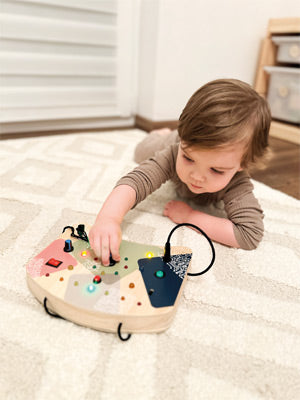 Wooden Electronic Learning Board – Interactive Light & Switch Toy