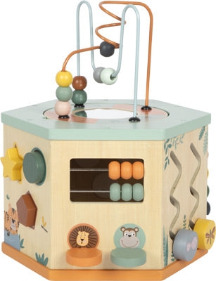 Safari Wooden Activity Cube – 7-in-1 Learning Toy