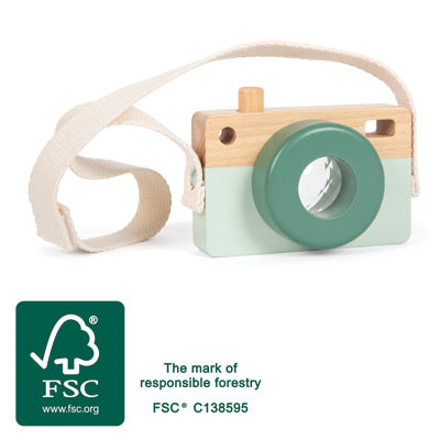 Wooden Toy Camera with Kaleidoscope Lens – FSC® Certified