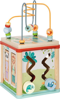 Wooden Activity Cube – 5-in-1 Learning Toy