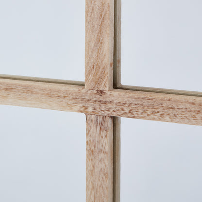 Washed Wood Large Window Mirror