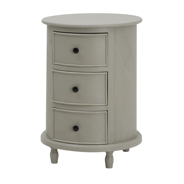 The Camden Collection 3 Drawer Round Side Table