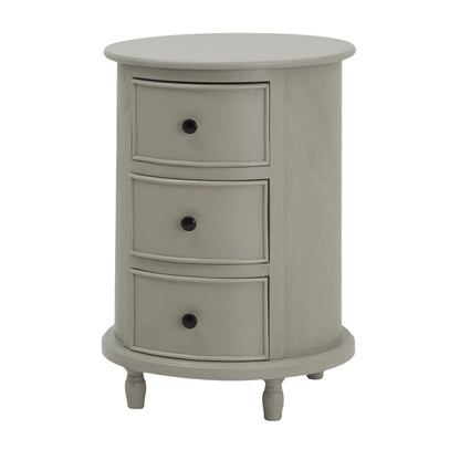 The Camden Collection 3 Drawer Round Side Table