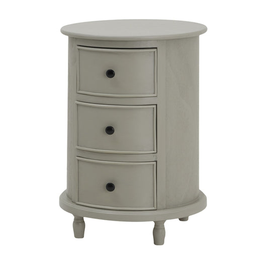 The Camden Collection 3 Drawer Round Side Table