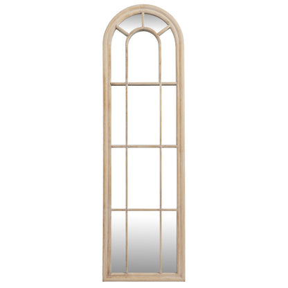 Washed Wood Tall Arched Window Mirror