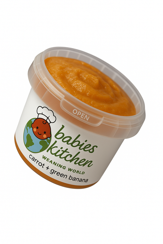 Fresh Carrot & Green Banana Baby Purée – 120g (Chilled, Stage 1)