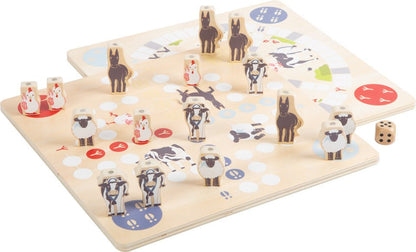 4 Friends Wooden Games Collection – 4 - in - 1 Farm Animal Board Games - Heirloom Hall