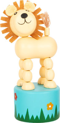 Wooden Safari Dancing Push Toy Set – 6pcs