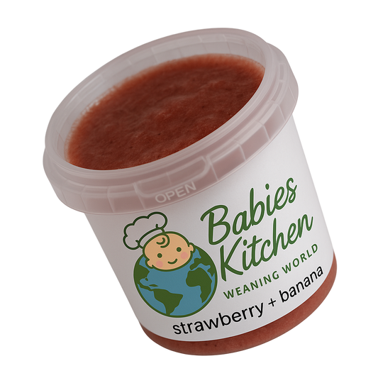 Fresh Strawberry & Banana Baby Purée – 120g (Chilled, Stage 1)