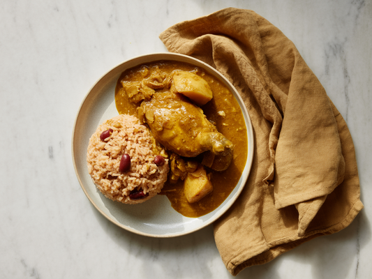 Jamaican Curry Chicken with Rice & Peas — Handmade, Authentic & Island-Style