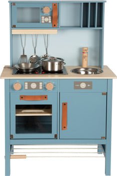 Blue Wooden Play Kitchen Tasty - Heirloom Hall