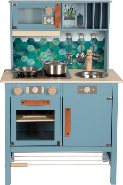 Blue Wooden Play Kitchen Tasty - Heirloom Hall
