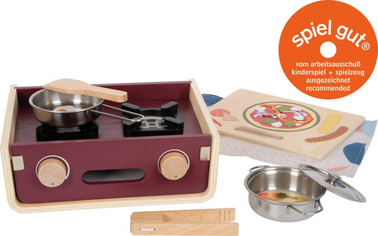 Compact Wooden Camping Play Kitchen in Carry Case - Heirloom Hall