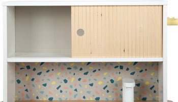 Compact Wooden Play Kitchen – Terrazzo Design - Heirloom Hall