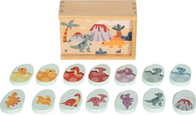 Dino Wooden Memory Game – Prehistoric Matching Fun - Heirloom Hall