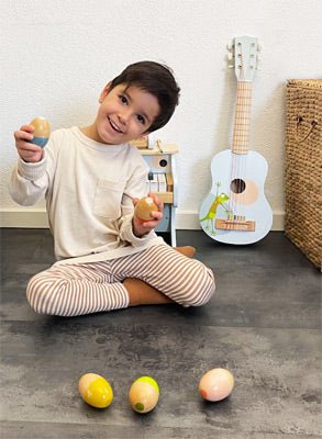 Groovy Beats Wooden Musical Egg Shakers – Set of 5 - Heirloom Hall