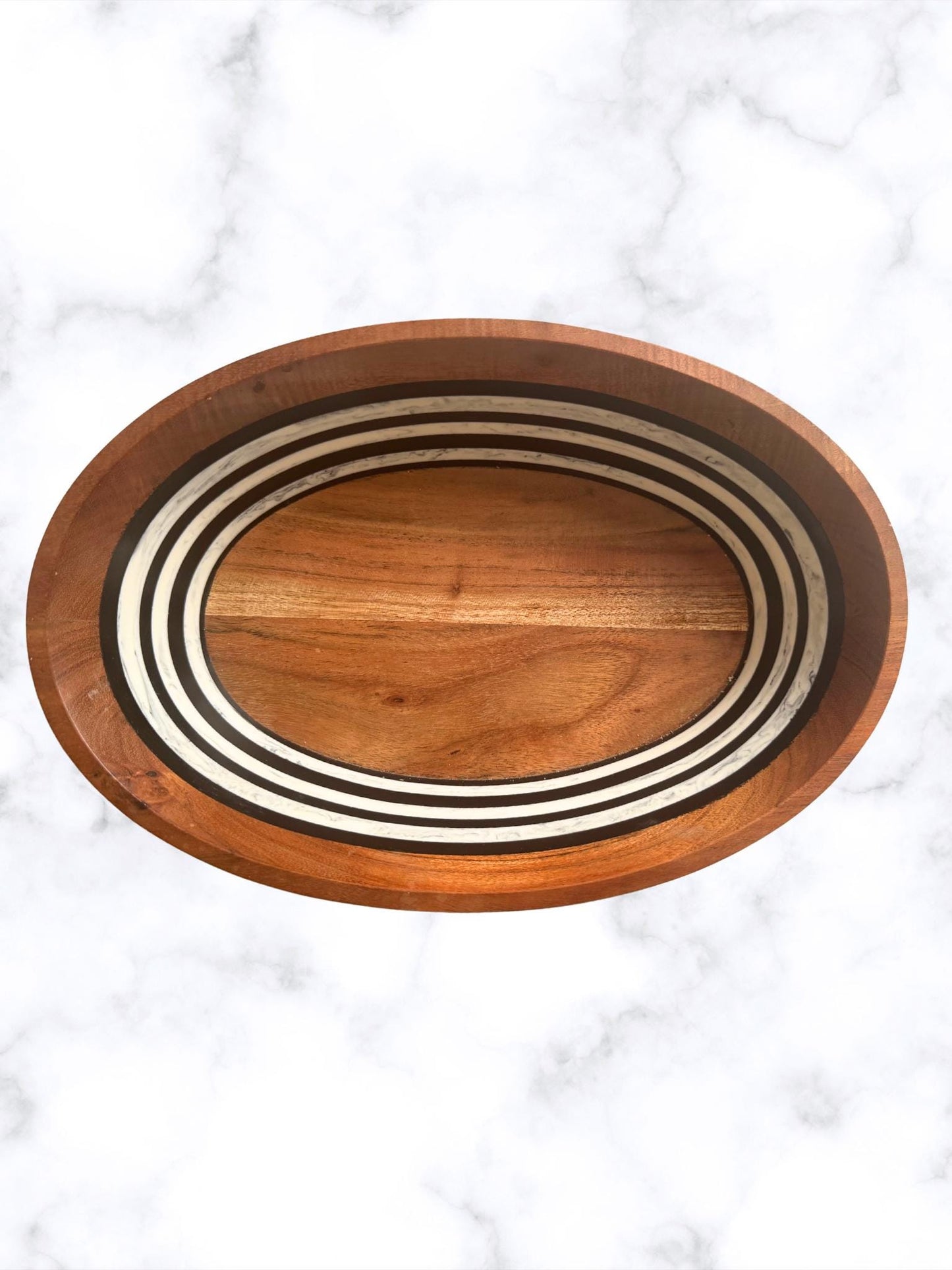 Handcrafted Mango Wood And Resin Fruit Bowl Centerpiece Bowl Decorative Bowl