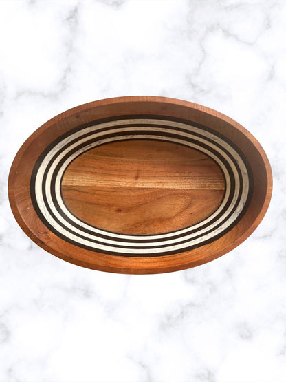 Handcrafted Mango Wood And Resin Fruit Bowl Centerpiece Bowl Decorative Bowl