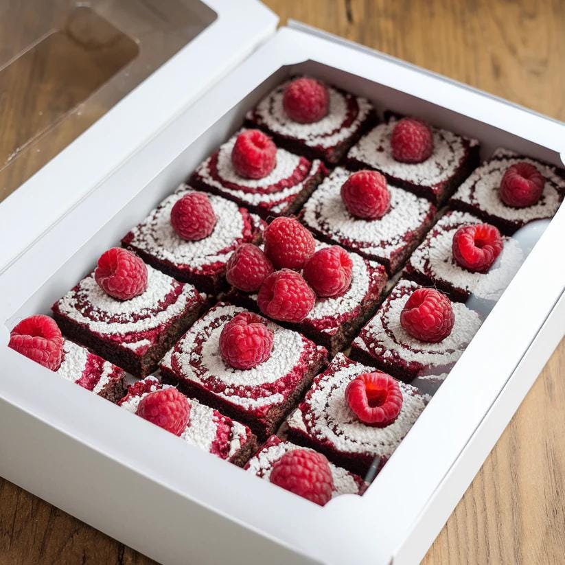 Artisan Oreo Brownies, Classic Chocolate Fudge Brownies, Artisan Raspberry Swirl Brownies, Birthday, Event, Gift