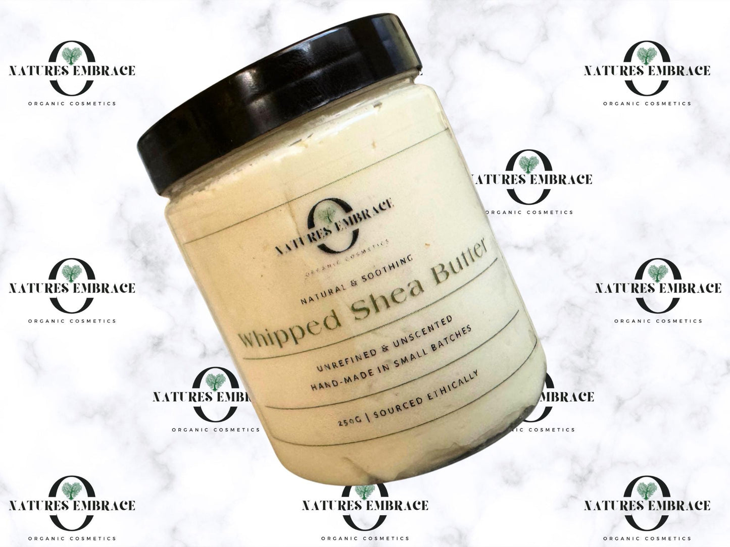 Natures Embrace Organic Handmade 100% Fresh Natural Unrefined Whipped Shea Butter Moisturizing Skincare Haircare Fragrance Free