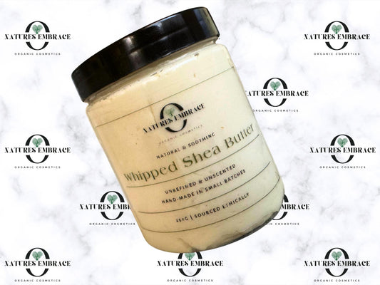 Natures Embrace Organic Handmade 100% Fresh Natural Unrefined Whipped Shea Butter Moisturizing Skincare Haircare Fragrance Free