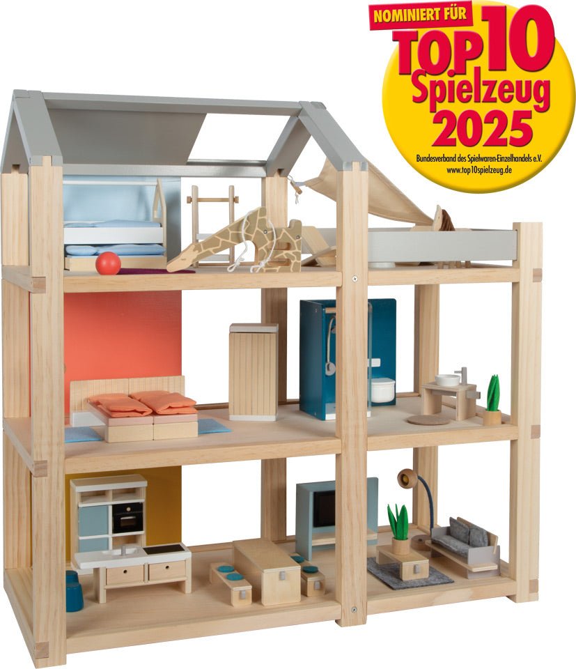 Large Wooden Dollhouse – “Scandi Living” Collection - Heirloom Hall