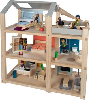 Large Wooden Dollhouse – “Scandi Living” Collection - Heirloom Hall