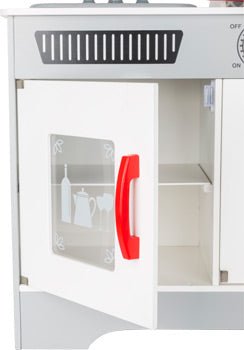 Large Wooden Play Kitchen with Sound and Light Effects - Heirloom Hall