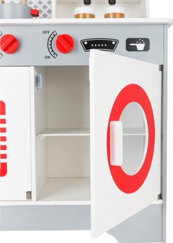 Large Wooden Play Kitchen with Sound and Light Effects - Heirloom Hall