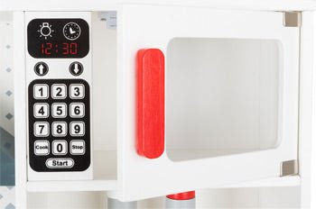 Large Wooden Play Kitchen with Sound and Light Effects - Heirloom Hall