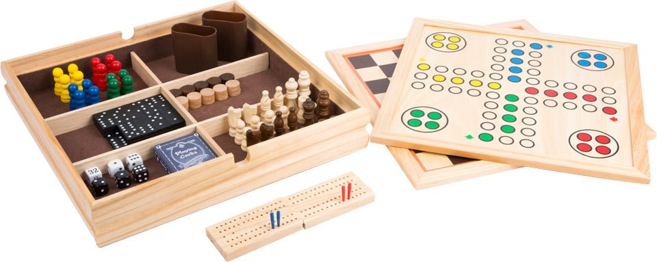 Luxury Wooden Classic Games Collection – 10+ Games in One - Heirloom Hall