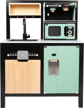 Modular Wooden Play Kitchen – Large Industrial Style - Heirloom Hall