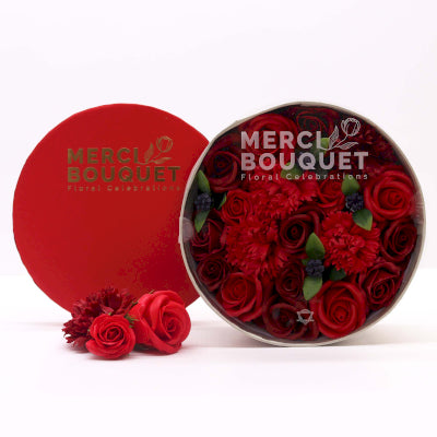 Soap Flowers Classic Red Roses
