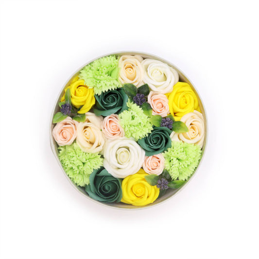 Soap Flower Gift Box - Spring Celibrations - Yellow & Greens
