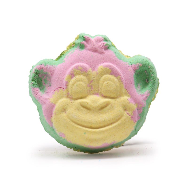 Childrens Monkey Bath Bomb 90g - Guava & Strawberry