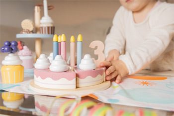Wooden Birthday Cake Play Set – “Tasty” Collection - Heirloom Hall