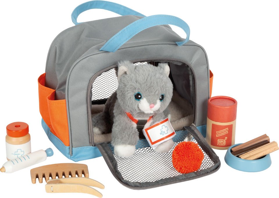 Wooden Cat Care Play Set – “Pet Lovers” Role Play Collection - Heirloom Hall