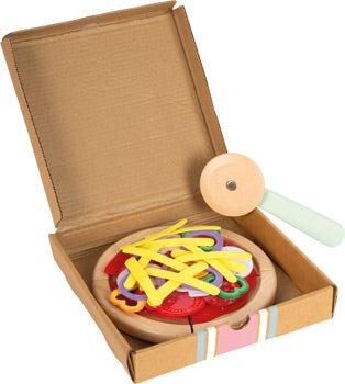 Wooden Cuttable Pizza Set with Felt Toppings - Heirloom Hall