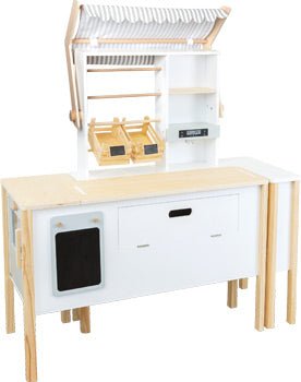 Wooden Market Stall – Modular “Fresh” Play Store - Heirloom Hall