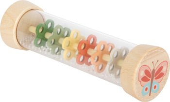 Wooden Rainmaker Rattle – Butterflies & Flowers - Heirloom Hall