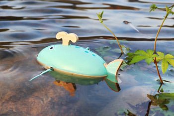 Wooden Wind - Up Whale Water Toy - Heirloom Hall