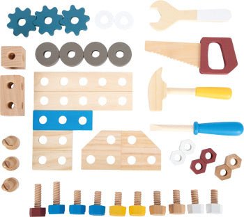 Wooden Workbench with Tools - Heirloom Hall